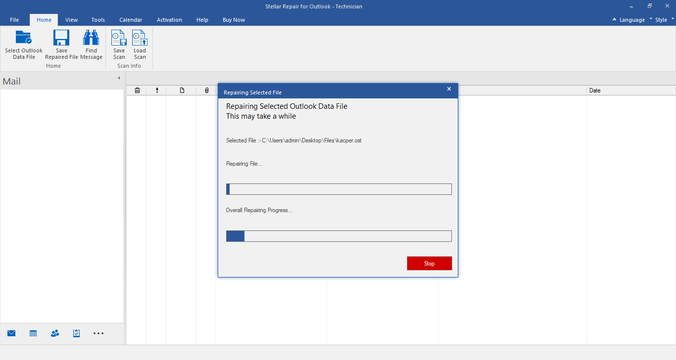 Repair for Outlook Interface 3